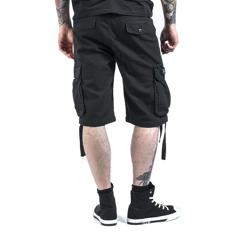 Black Premium by EMP Men's Black Shorts with Large Pockets,