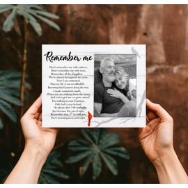 CAIFZ Remember Me Picture Frame, Memorial Frame Gift for Loss of Loved One, Sympathy Gift, Bereavement Frame, 4x6 inch Photo