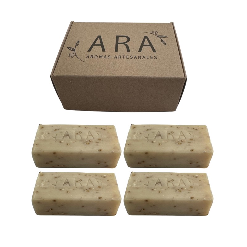 ARA, Jabones Artesanales de Avena, Set de 4 Piezas, 120g