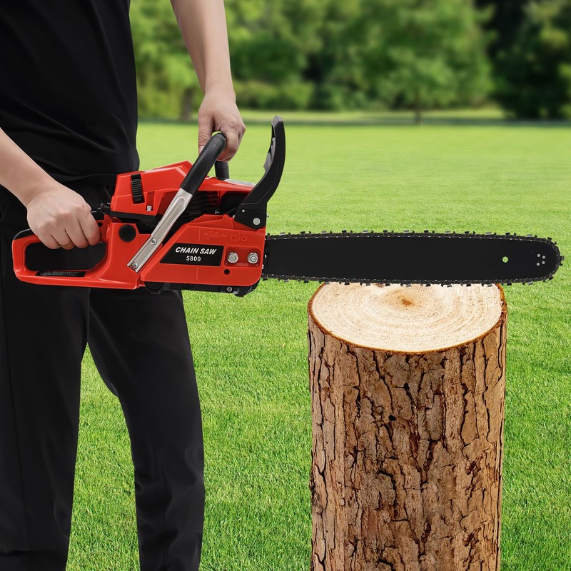 JAYGOVAN 20'' Gas Chainsaw 58CC Gasoline Powered Chainsaws 3.6HP Power