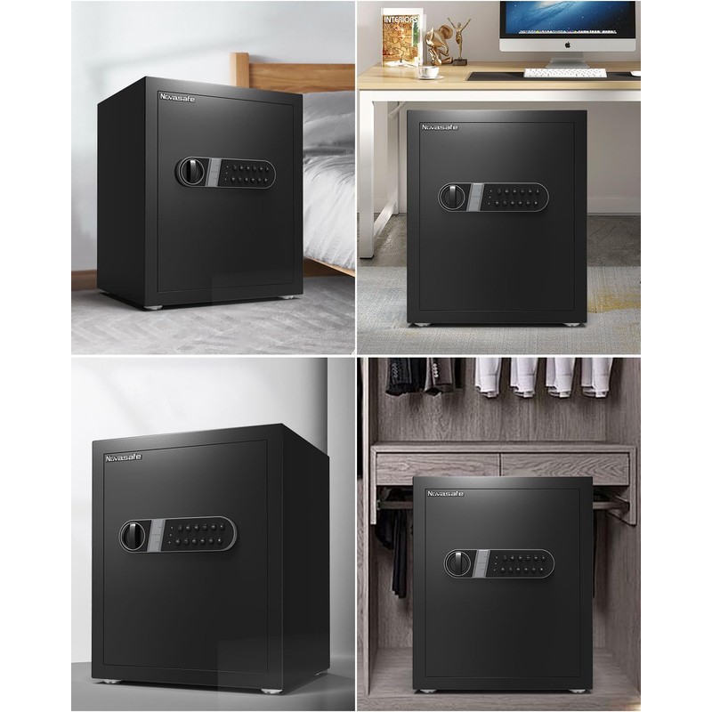 Safe Box, Home Safe with Key & Fireproof Waterproof Bag,