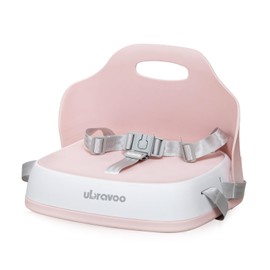UBRAVOO Baby Booster Seats, Portable High Chairs for Babies and Toddlers, HighChair for Baby from 6 Months to 3 Years, Sitting Up to 15 kg (Pink)