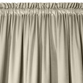 Design91 Velvet Curtain with Ruffle Tape, Opaque Curtains, Velvet Velours, 1 Piece, 140 x 270 cm, ROSA Velvet Curtains, Beige (D91/Z/ROSA/BEZ 140x270 T)