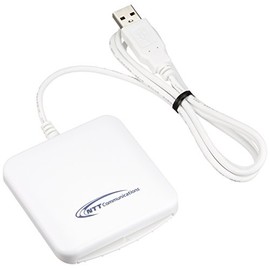 NTT Communications Contact-Type USB-Type IC Card Reader Writer , whites