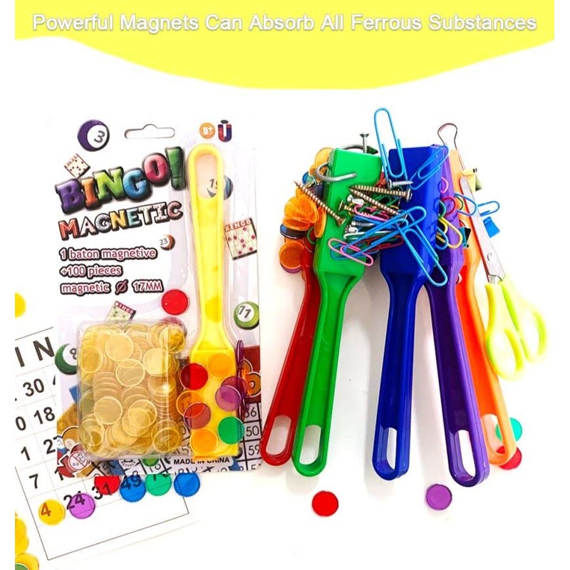Dacefloy Magnetic Bingo Wand 7.5" Magnet Bar-1 Piece-Collect Tool for