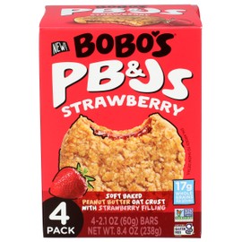 Bobo's Oat Bars Strawberry Jam PB&Js 4 Count, 8.4 OZ