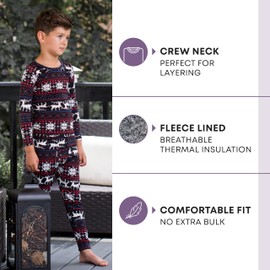 Rocky Ropa Interior térmica para niños (Conjunto de Pantalones Largos térmicos), Camisa y Pantalones, Capa Base con Leggings, Pantalones de esquí, frío Extremo, Azul, Small