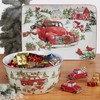 Red Truck Christmas Ceramic Rectangular Platter – A cheerful holiday
