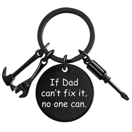 DOYOUDO Dad Keychain from Kids Funny Daddy Key Chain from Son Daughter Papa Birthday Fathers Day Thanksgiving Christmas Gifts