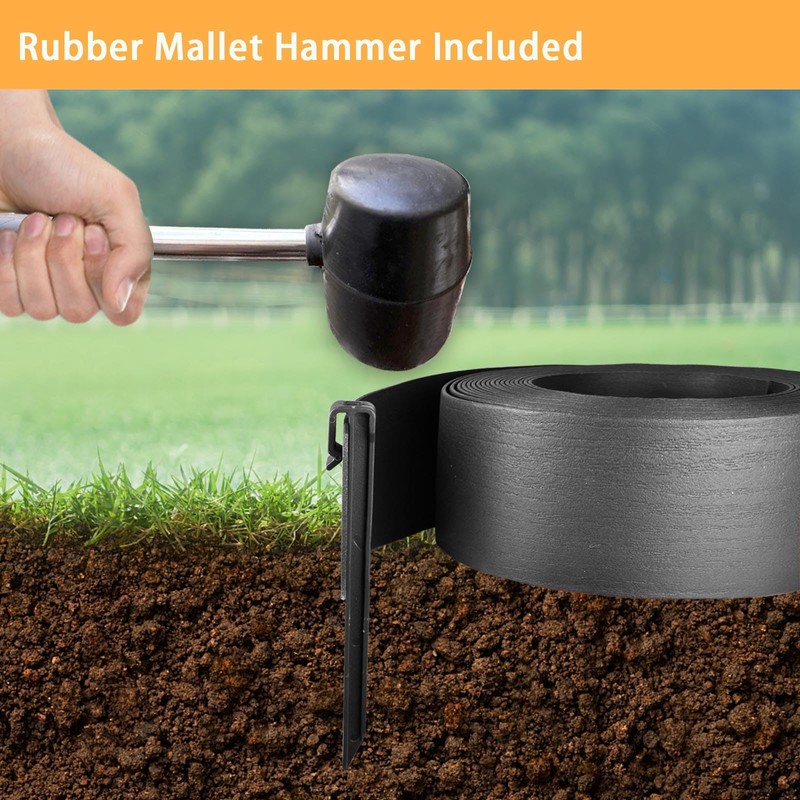 Citrine Garden Landscape Edging Kit, Include 4 Inch High 120