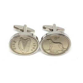 1964 Original Irish 6d Sixpence birthday/Anniversary Cufflinks ideal for a 60th birthday gifts for men