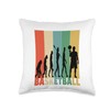 Funny Basketball Evolution Vintage Retro Throw Pillow