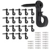 20 Pcs Black Hanging Hooks Q Hooks with Screws for