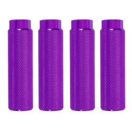 PATIKIL Aluminum Alloy Bike Pegs Fit 3/8 inch Axles, 4 Pack Anti-Skid lead Foot Bicycle Pegs Back Seat Stands for BMX Mountain Bike Cycling Rear Stunt Pegs, Purple