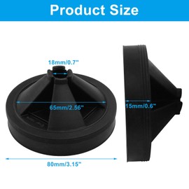 Dijedev 3 1/8" Garbage Disposal Splash Guard, Quiet Garbage Disposal Rubber Drain Insert, Garbage Disposal Parts, Removable Sink Baffles QCB-AM Compatible with Insinkerator Garbage Disposal Parts