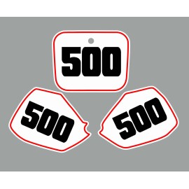 Factory EFX Honda CR500 Number Plate Graphics 91-02 Cr 500 Cr500R 500R sticker decal White