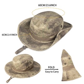 Rosoz Sun Hats for Men Women Boonie Hat UPF 50+ Bucket Hat Wide Brim UV Protection Fishing Hiking Safari Outdoor Hats