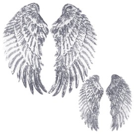 2 Pieces of Wing Sequin Patches, Clothing Accessories, Decorative Patches, Creative Embroidered Cloth Patches, Sewing Patches, Suitable for Clothes, Bags, Etc.