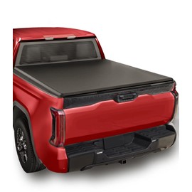 Kikito Vinyl Soft Tri-Fold Truck Tonneau Cover for 2022 2023 2024 2025 Toyota Tundra 5.5FT Bed (66.5") w/o Trail Edition (for Models with or Without The Deck Rail System)