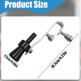 GNHG 2 Pieces Turbo Sound Simulator Exhaust Sound Booster Car & Motorcycle - Aluminium Alloy Exhaust Pipe Sports Exhaust Sound Generator, Universal, Black, Easy Assembly, Motorsport Tuning Accessories