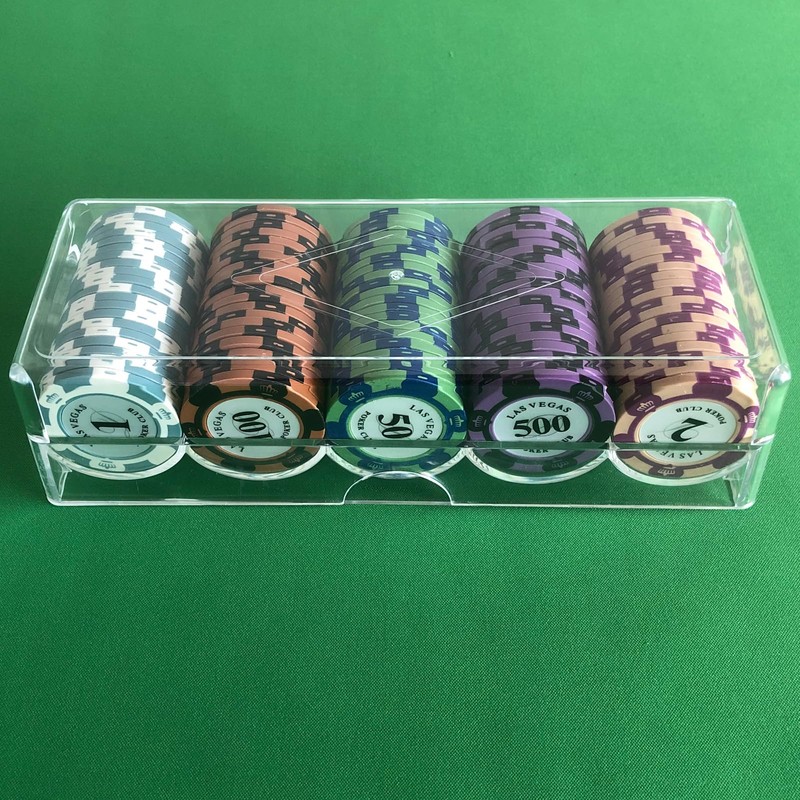 Poker Chip Holder Tray Racks - 1Pack Clear Acrylic Chips