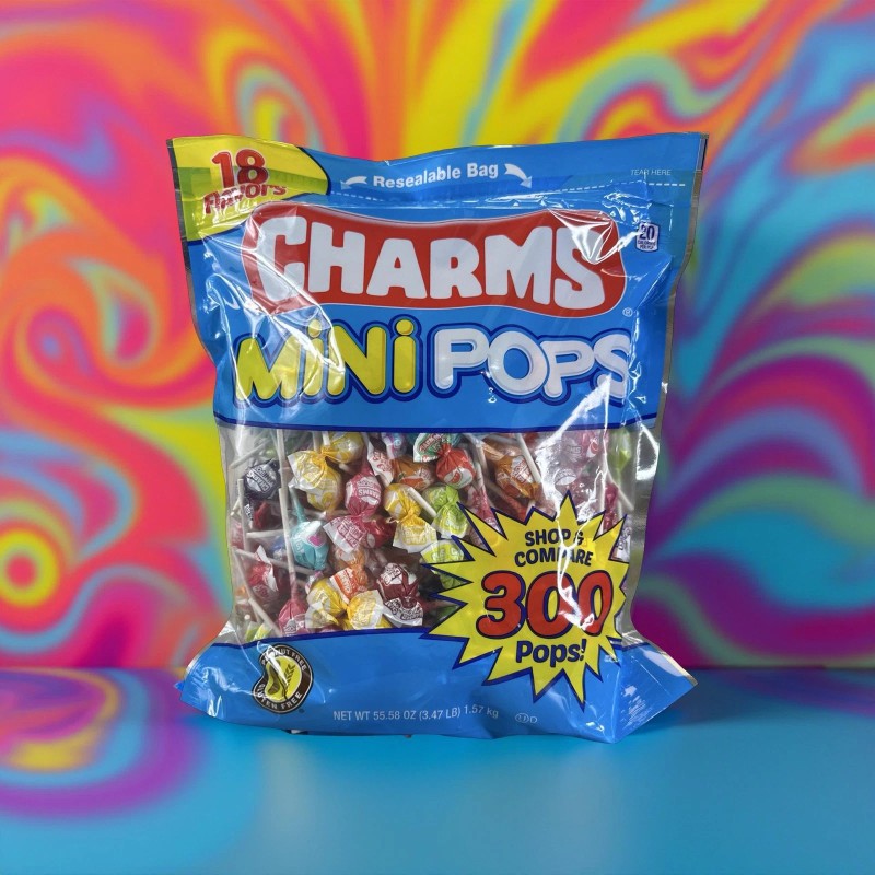 Charms Mini Pops, Classic Candy, 18 Flavors, 300 Lollipops