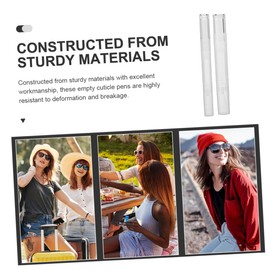 Baluue 12pcs Refillable Nail Oil Pens Empty Lip Gloss Containers with Travel Friendly Nail Art Applicators Durable Transparent Design for Easy Liquid Observation