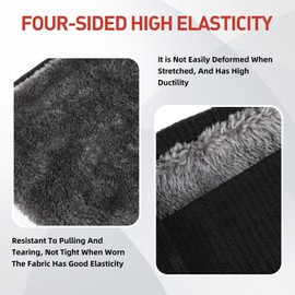 Neck Warmer, Neck Warmer Thermal Snoods, Unisex Thick Winter Cold Weather, Motorcycle Snoods for Men, Seamless Neck Scarf, Multifunctional Headwear Neck Gaiter for Cycling Motocycle Sports