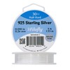 Filofly, 30 Gauge, 925 Sterling Silver Wire, Half Hard, Round,