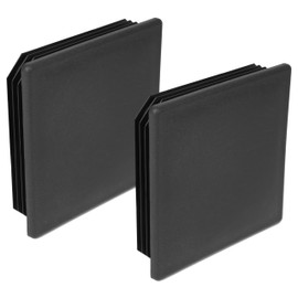 HECASA 2Pcs 4" RV Bumper Plug End Cap Compatible with RV Camper Trailers Square Ruber Bumper End Cap Cover