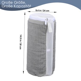 1 x Shoe Wash Bag Washing Machine with 360° Cleaning Fluff, Laundry Net Shoes, Reusable Shoe Wash Bag, Washing Machine (Grey)