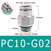 10-Pack PC4-M5 304 Stainless Steel Pneumatic Quick Connect Fittings