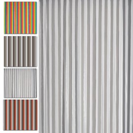 MadeInNature, Door Curtain with Plastic Straps for Indoor and Outdoor Use Width 90 cm x Length 220 cm Choice of Colours (Grey, White)
