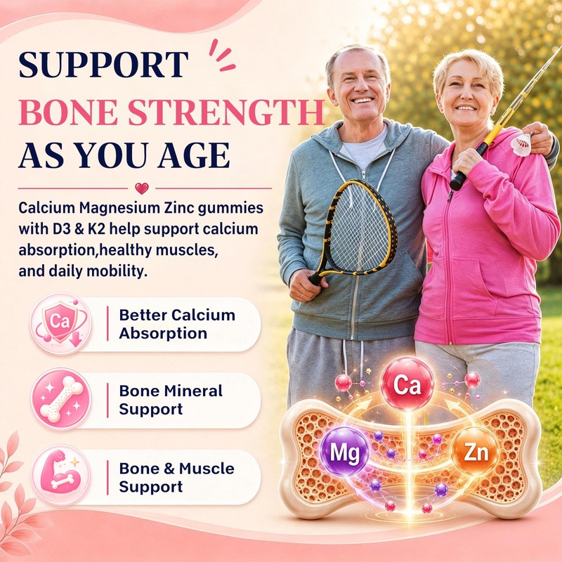 Calcium Citrate 1200mg with Vitamin D3 Gummies for Women &