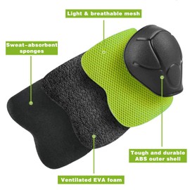 CKE Children's Knee Pads for Children Elbow Pads Protective Devices for Boys Girls 2-14 Years Old Children's Protective Equipment Set for Skating Cycling Bicycle Roller Blading Roll Green