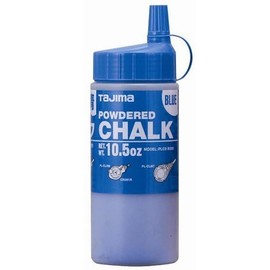 6 Pack Tajima PLC2-B300 Ultra-Fine Powdered Snap-Line Chalk, Blue chalk, 10.5 oz (300g)