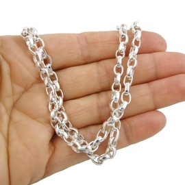 The Mexican Collection Double Belcher Chain Hallmarked Solid 925 Sterling Silver Bracelet