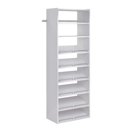 Easy Track Shoe Shelves Closet Storage, 24" - 3 Pack, White