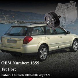 A/C Compressor Clutch Assembly Kit Plate Pulley Bearing Coil DCP36001 Replacement for Subaru Outback 2005-2009 4cyl 2.5L, AC Air Conditioning Compressor Clutch Coil Auto Repair Kit