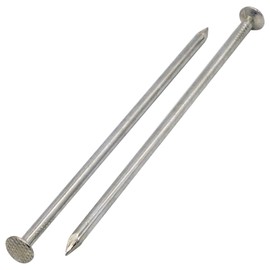 SKIR'CO (10 pcs) Zinc Plated Construction Nails 4.0 x 120 mm, Common Wire Nails, Flat Round Head, Woodworking Steel Nails