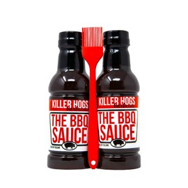 Killer Hogs The BBQ Sauce 2-Pack with Basting Brush | Championship Grill and BBQ Sauce for Beef, Steak, Burgers, Pork, and Chicken | 32 Total Ounces