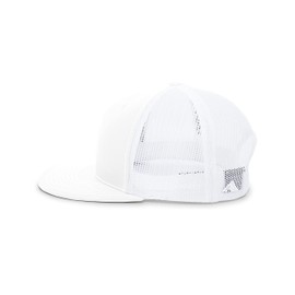 Pacific Headwear D-Series Trucker Snapback Cap, White, One Size