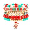 LYNMOS Christmas Bracelet Colorful Heishi Clay Bead Bracelet Set for