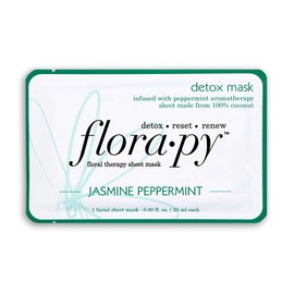 Florapy Beauty Detox Sheet Aromatherapy Mask, Jasmine Peppermint, 1 Count