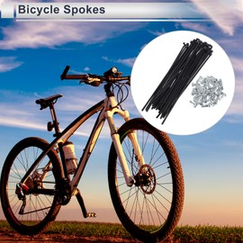 RATCHROLL 1 Set Universal Bicycle Spokes 13G 127mm Length Bike Wheel Spokes Nipple Black 45 Steel