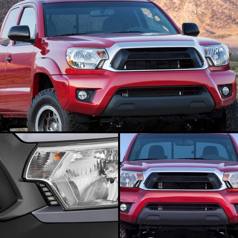 PGTOPONE Switchback White/Amber LED Front Side Marker Headlight Daytime Running