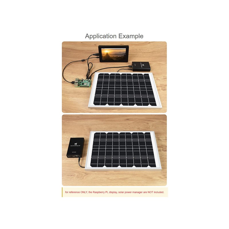 Waveshare Polysilicon Solar Panel (18V 10W) 10Wp Power Photovoltaic Panel