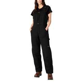 Dickies Women’s Regular Fit Insulated Bib Overalls, BLACK, M RG