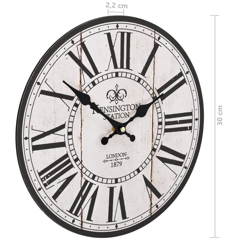 vidaXL Vintage Wall Clock Antique Large Dial Design Retro Analogue