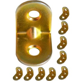 Right Angle Brackets 90 Degree Corner Braces Brackets Plates, Wooden Angle, Metal Steel Sheet Galvanised 0.79"x 0.79"x0.63"(20 x 20 x 16mm) Pack of 10
